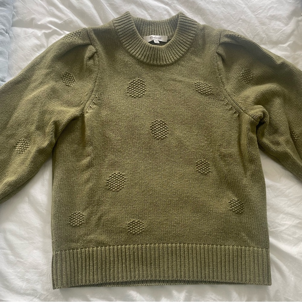 Green Madewell Sweater with Polka Dots Size XS